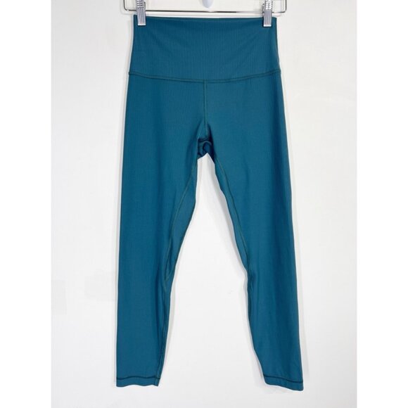 Lululemon Align Ribbed High-Rise Pant 25" Green Jasper - Picture 4 of 10